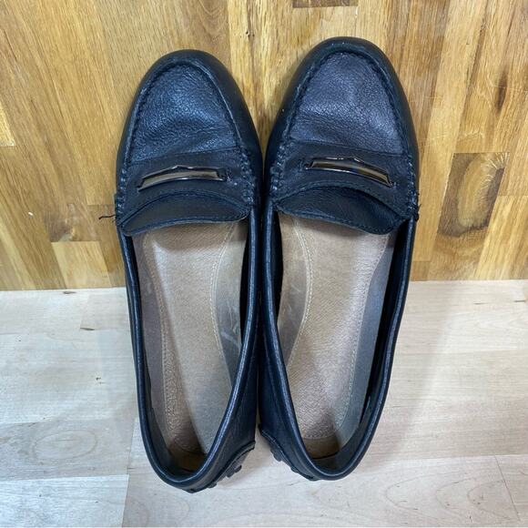 Vionic Black Leather Ashby Loafer Moc Toe 7 - Picture 8 of 10